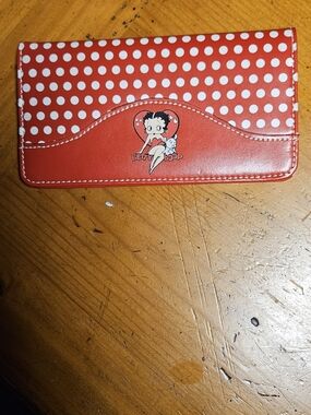 Betty Boop Red White Polka Dot Check Book Cover